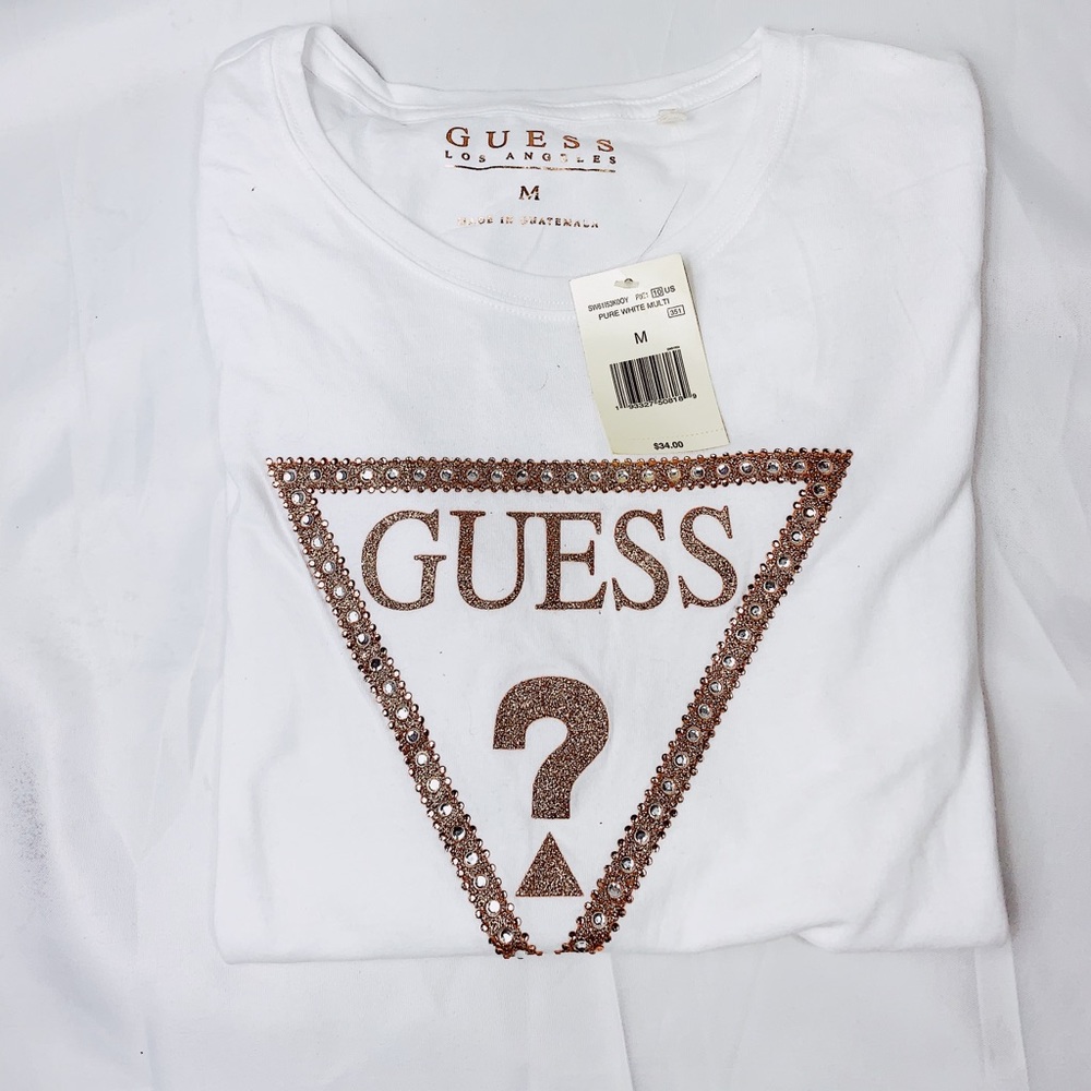 👕Brand New Guess White Short-Sleeve T-Shirt